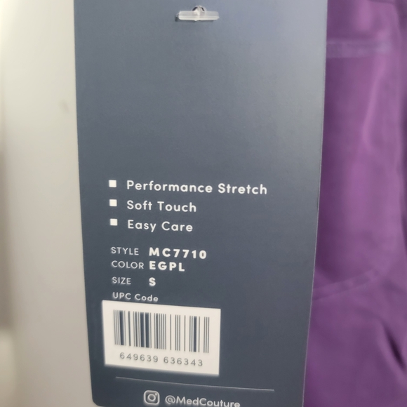 Med Couture Women's Purple Jogger Pants - Picture 5 of 5